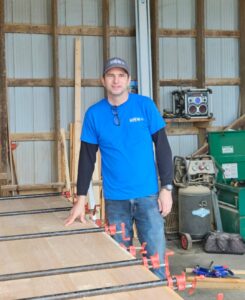 Andy Jarvis working in his shop